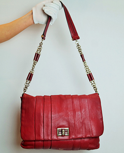 Bonita Pleated Shoulder Bag, front view